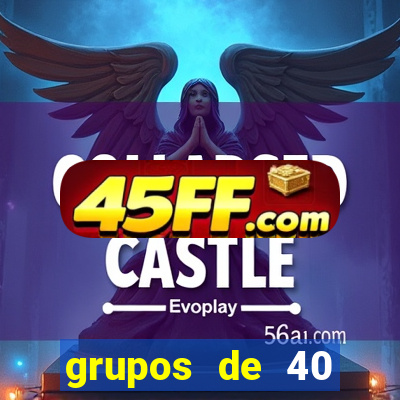 grupos de 40 dezenas da quina